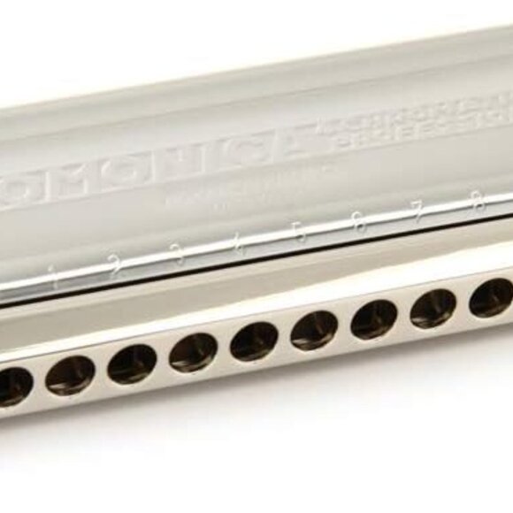 Vintage Hohner 64 Chromonica Model 280/64 in C With Original Storage Box - Picture 4 of 5